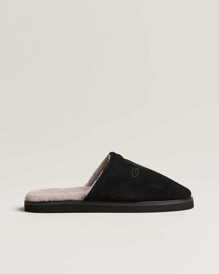 Hombres | GANT Tamaware Suede Slippers Black | Gant | Tamaware Suede Slippers Black