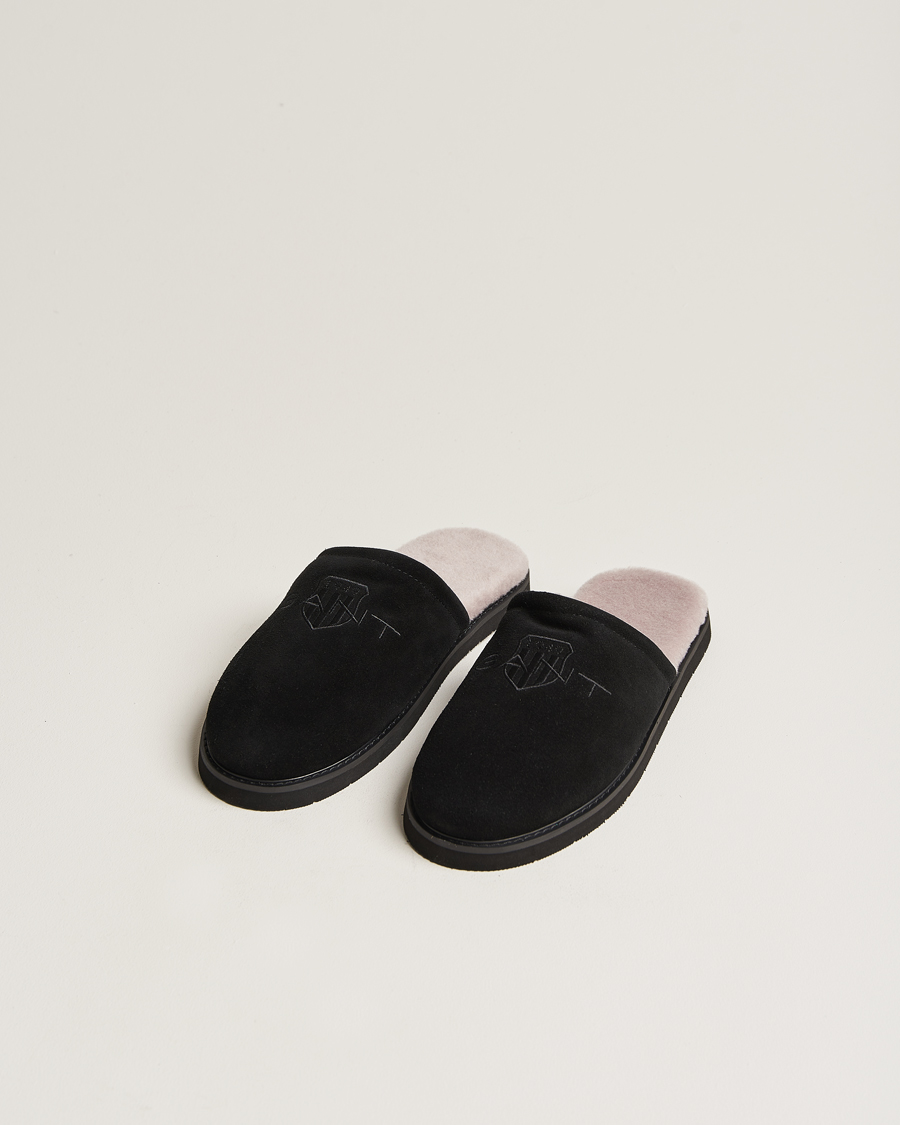 Hombres | GANT Tamaware Suede Slippers Black | Gant | Tamaware Suede Slippers Black