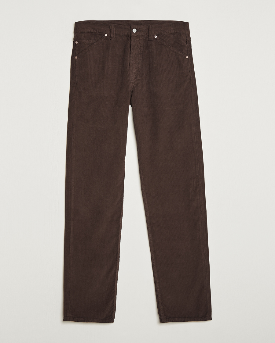 Hombres | Pantalones | Drake's | 5-Pocket Selvedge Needlecord Jeans Brown