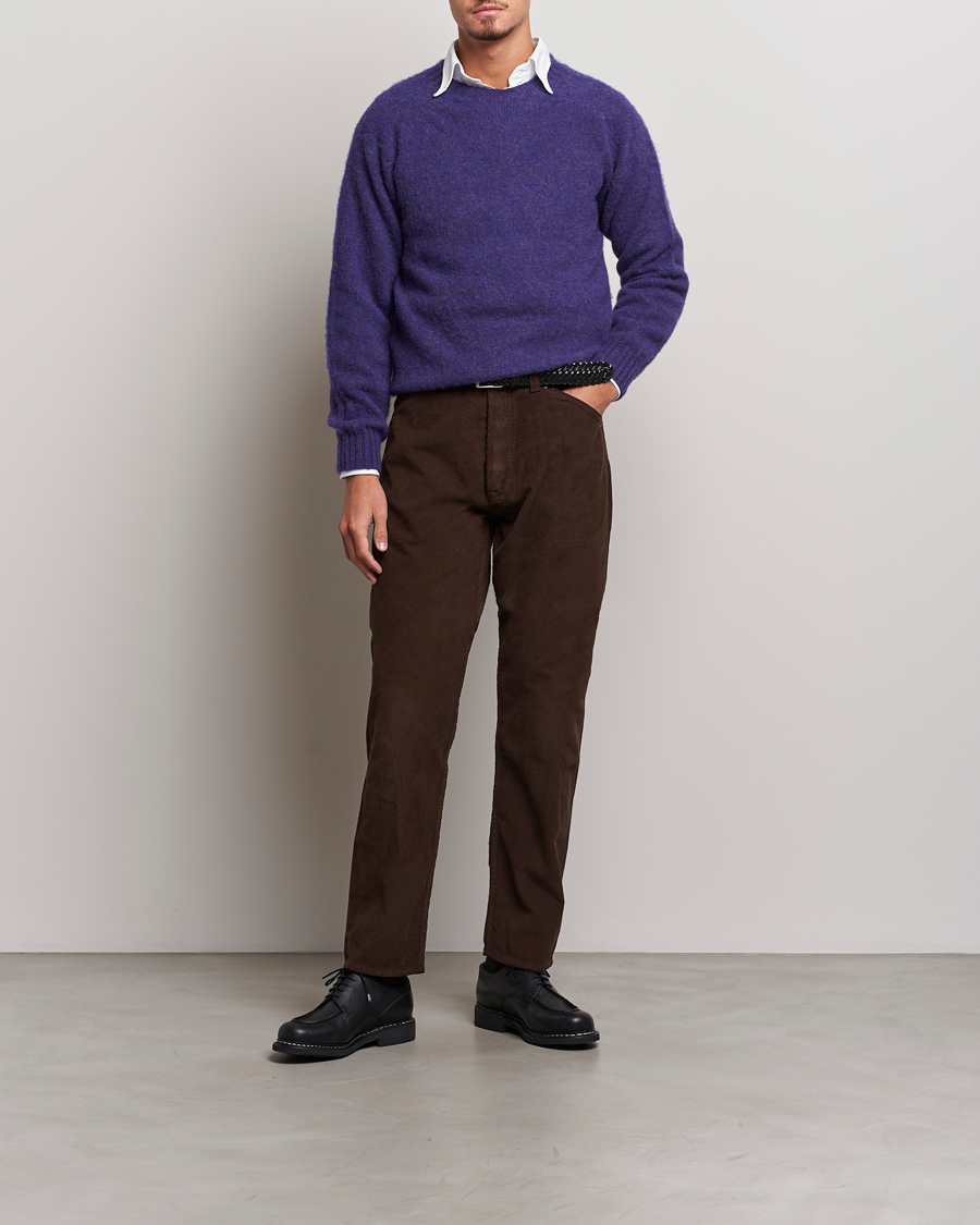 Hombres | Pantalones | Drake's | 5-Pocket Selvedge Needlecord Jeans Brown