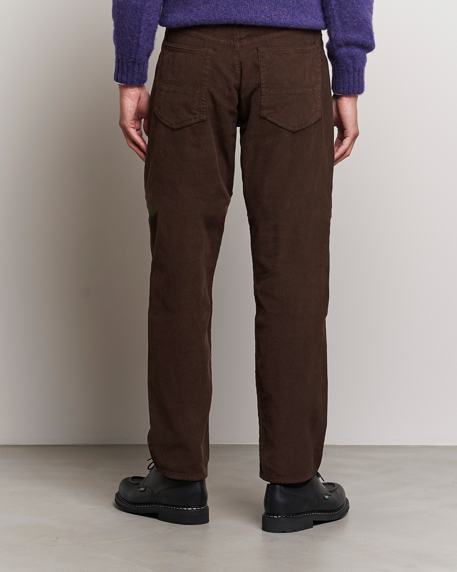 Hombres | Pantalones | Drake's | 5-Pocket Selvedge Needlecord Jeans Brown