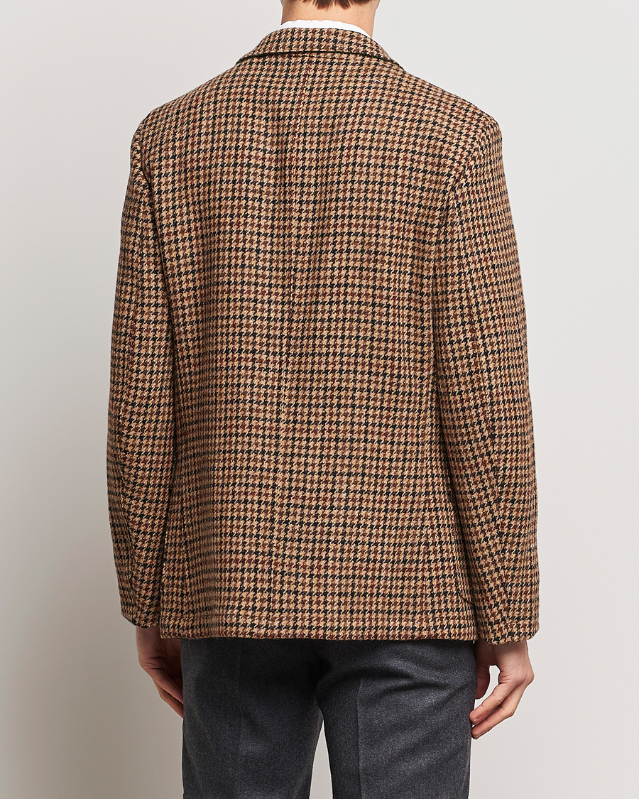 Hombres | Blazers | Drake's | MKVII Harris Tweed Games Houndstooth Blazer Brown