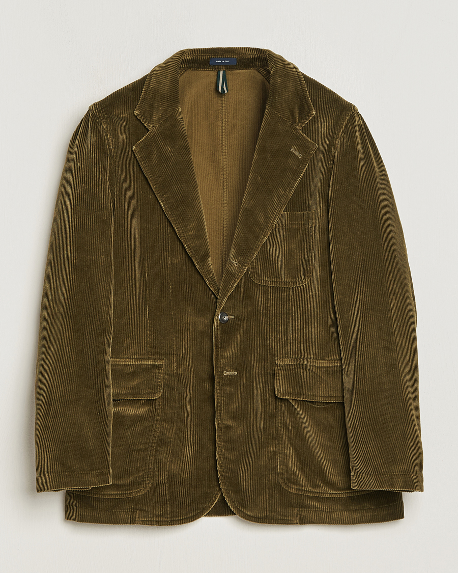 Hombres | Blazers | Drake's | MKI Games Corduroy Blazer Green