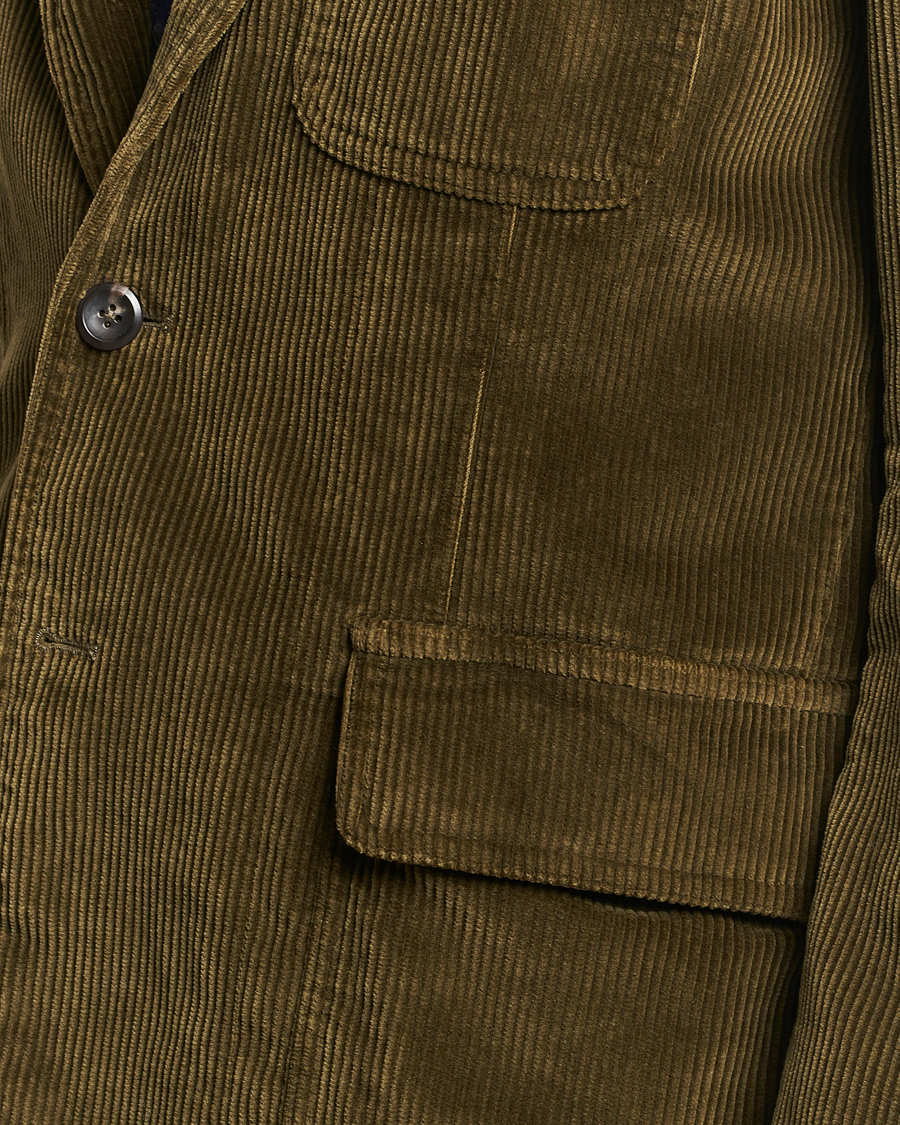 Hombres | Blazers | Drake's | MKI Games Corduroy Blazer Green