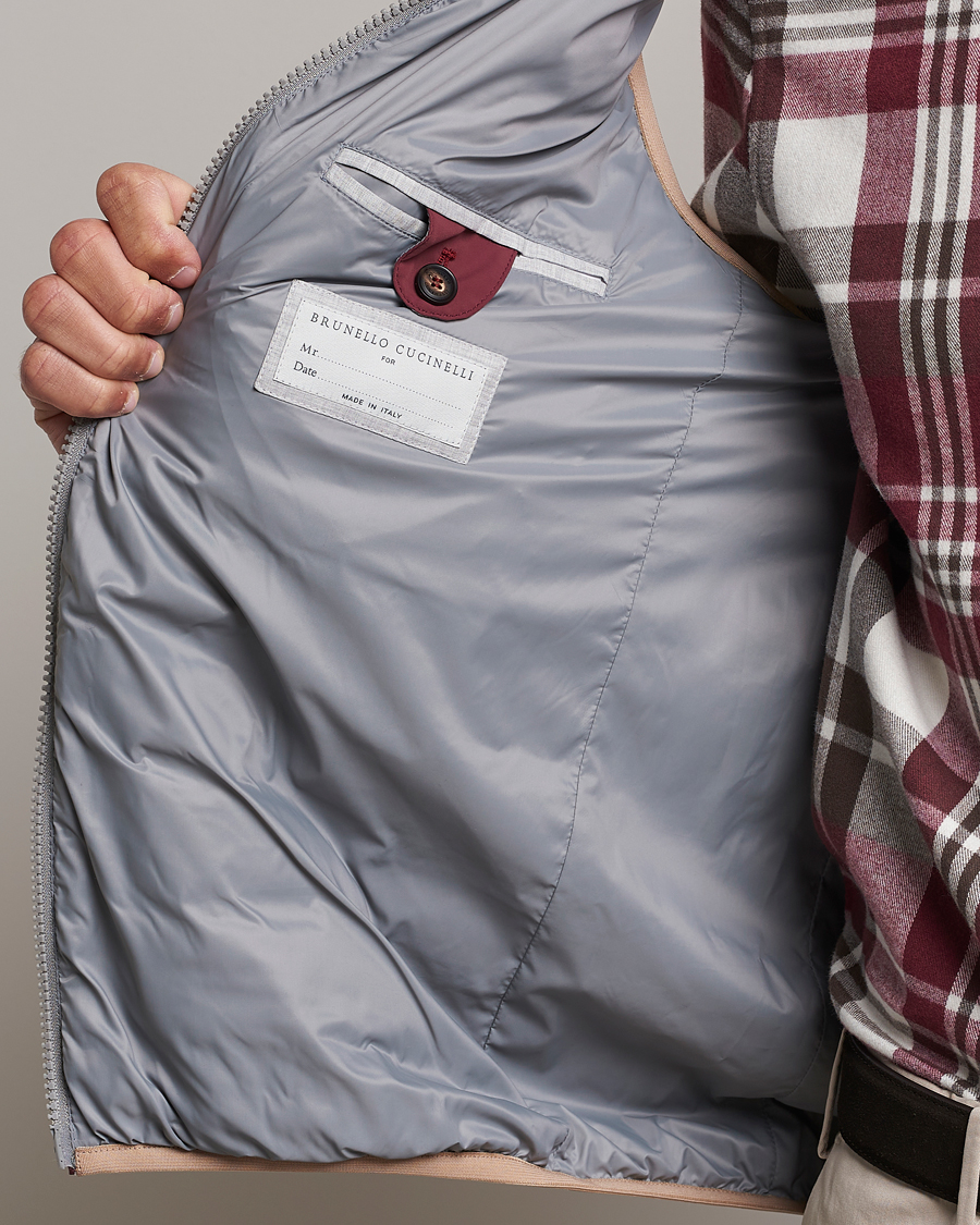 Hombres | Abrigos y chaquetas | Brunello Cucinelli | Nylon Down Vest Burgundy