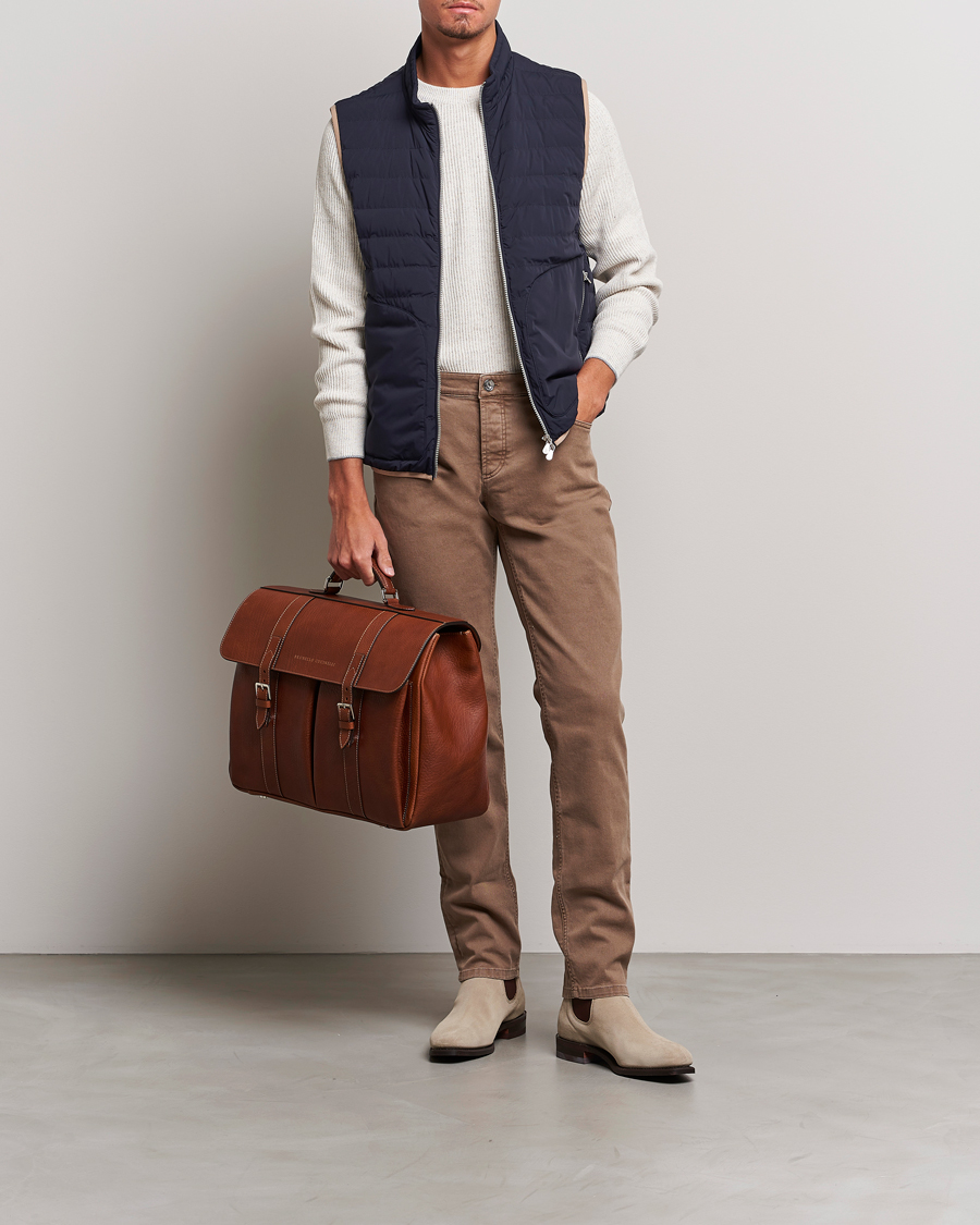 Hombres | Abrigos y chaquetas | Brunello Cucinelli | Nylon Down Vest Navy