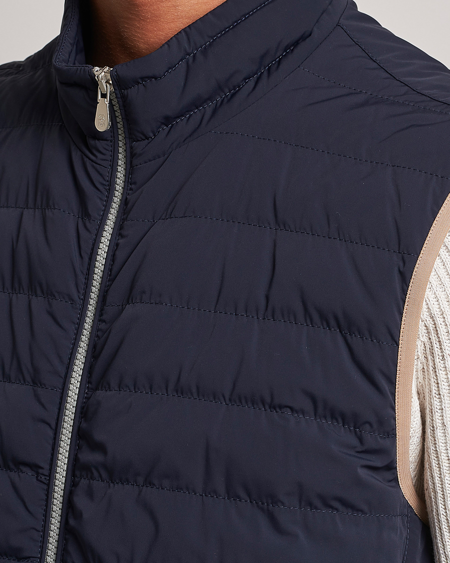 Hombres | Abrigos y chaquetas | Brunello Cucinelli | Nylon Down Vest Navy