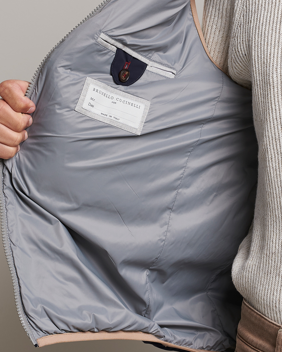 Hombres | Abrigos y chaquetas | Brunello Cucinelli | Nylon Down Vest Navy