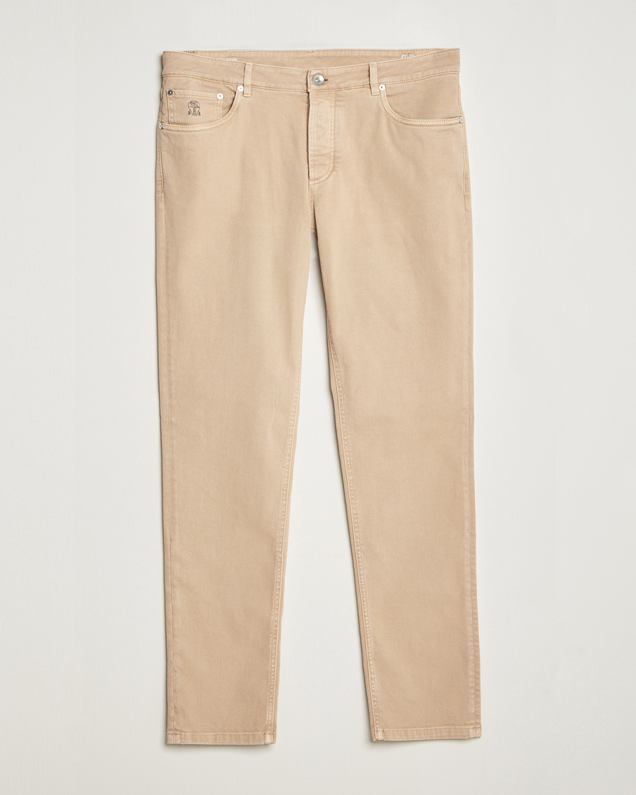 Hombres | Pantalones | Brunello Cucinelli | Traditional Fit 5-Pocket Pants Beige