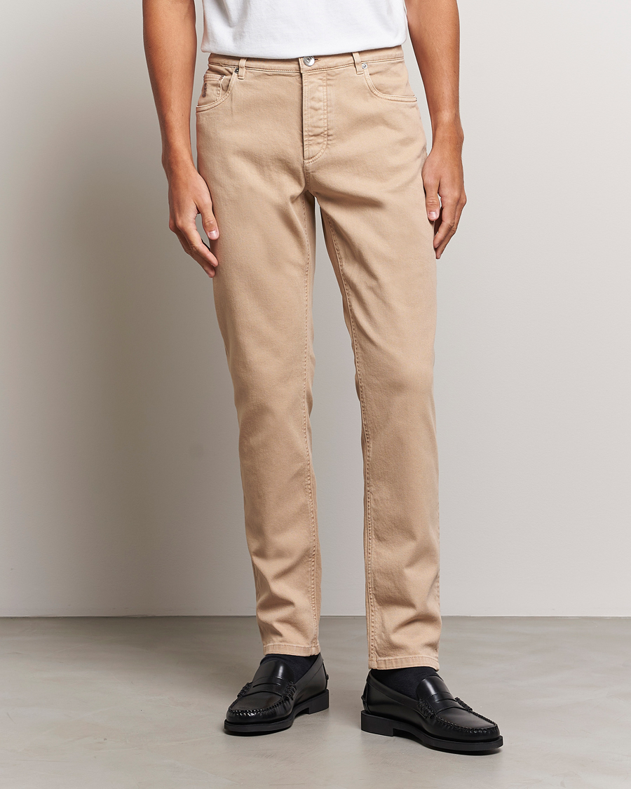 Hombres | Pantalones | Brunello Cucinelli | Traditional Fit 5-Pocket Pants Beige