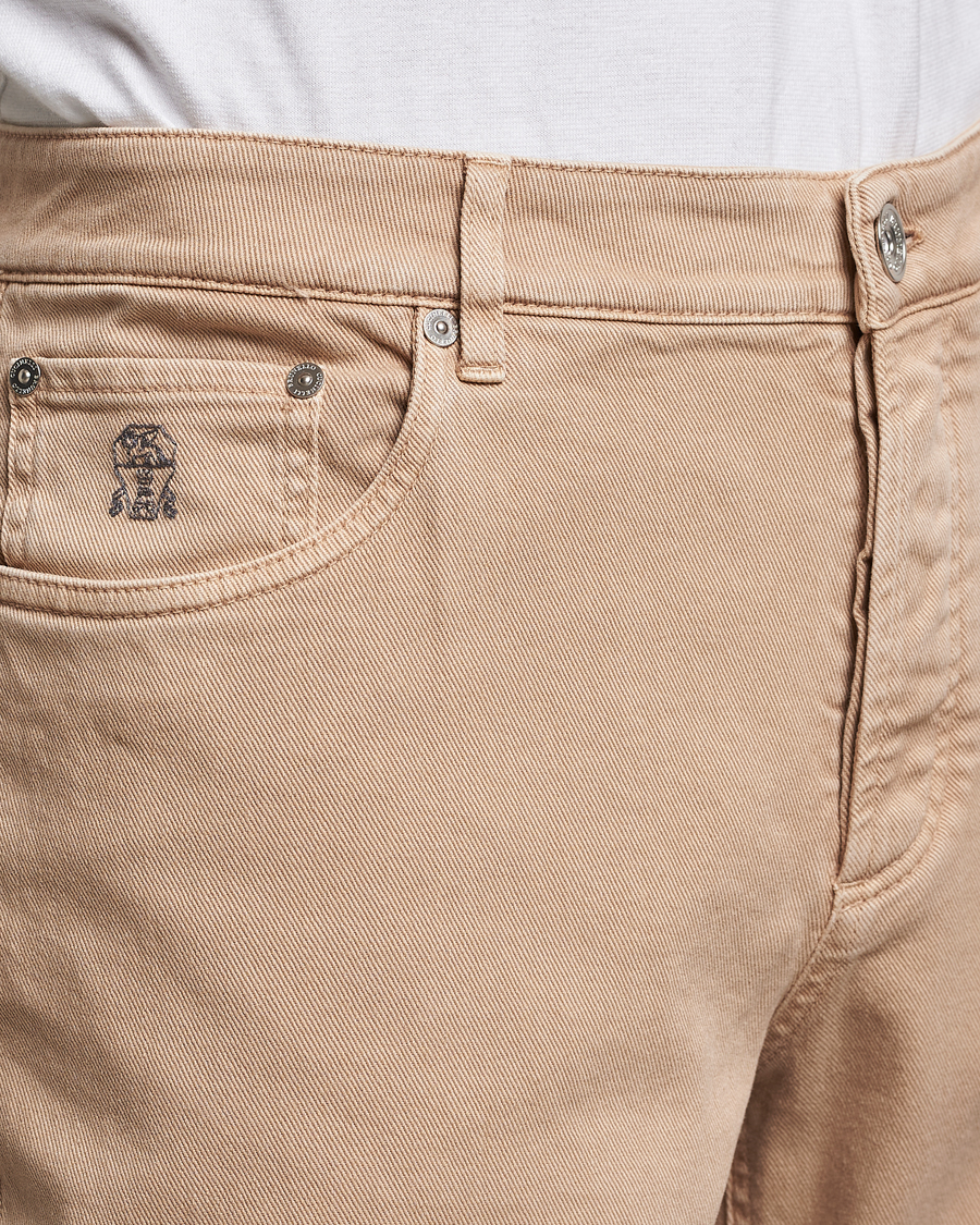 Hombres | Pantalones | Brunello Cucinelli | Traditional Fit 5-Pocket Pants Beige