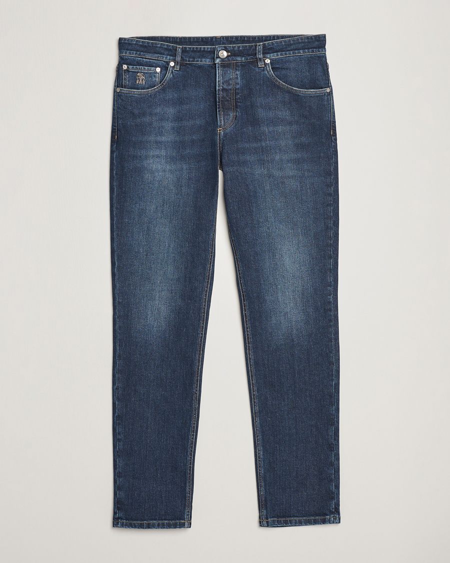 Hombres | Vaqueros | Brunello Cucinelli | Traditional Fit Jeans Dark Wash