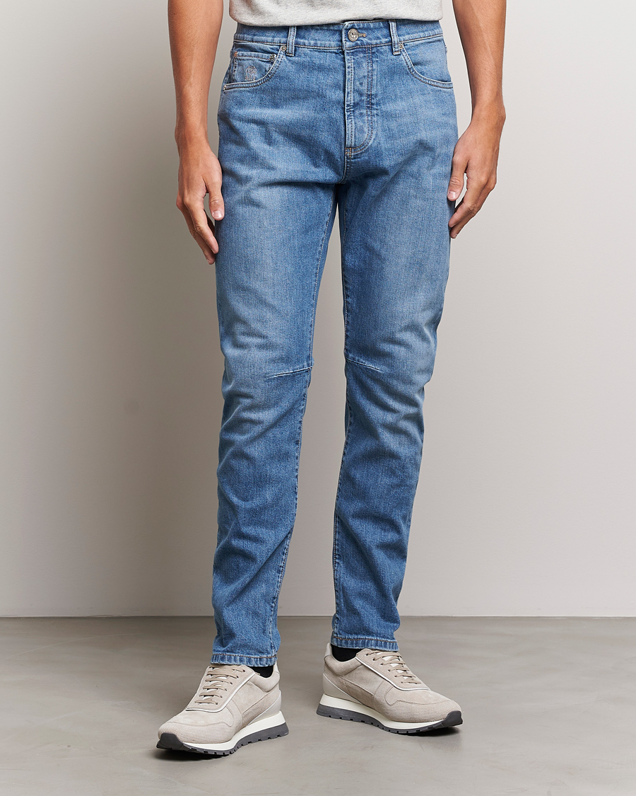 Hombres | Vaqueros | Brunello Cucinelli | Leisure Fit Jeans Medium Blue Wash