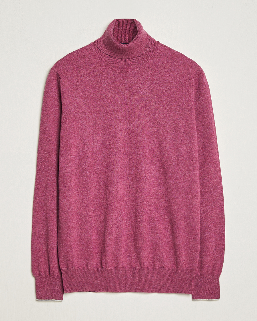 Hombres | Jerséis y prendas de punto | Brunello Cucinelli | 2 Ply Cashmere Rollneck Burgundy