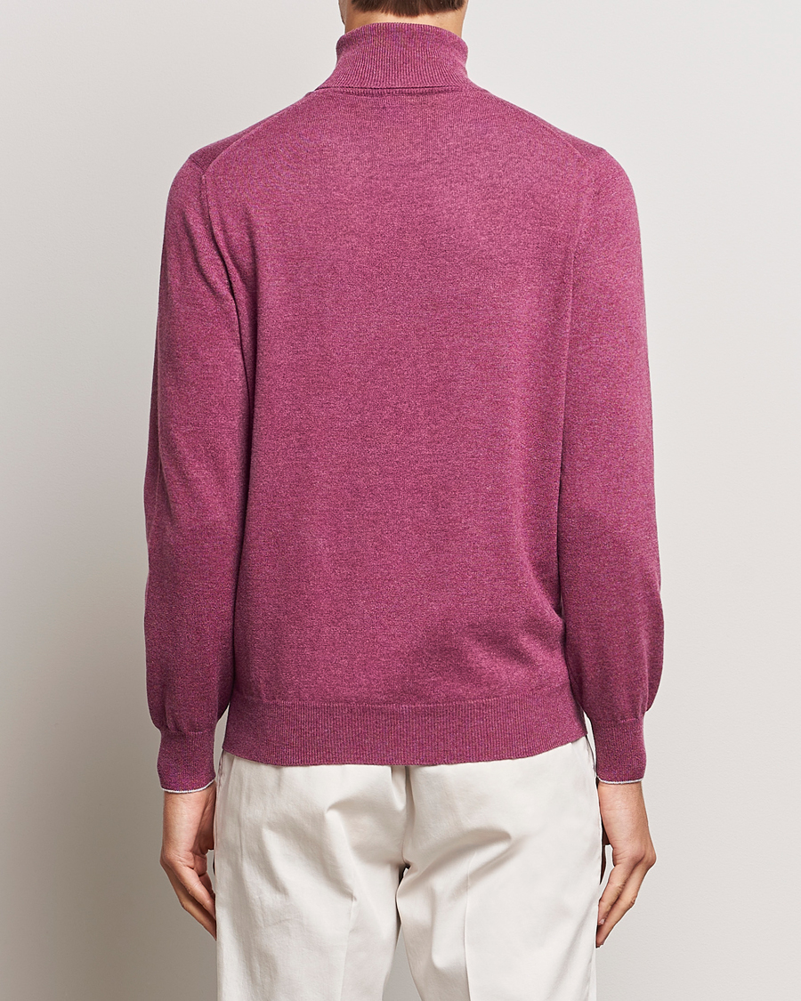 Hombres | Jerséis y prendas de punto | Brunello Cucinelli | 2 Ply Cashmere Rollneck Burgundy
