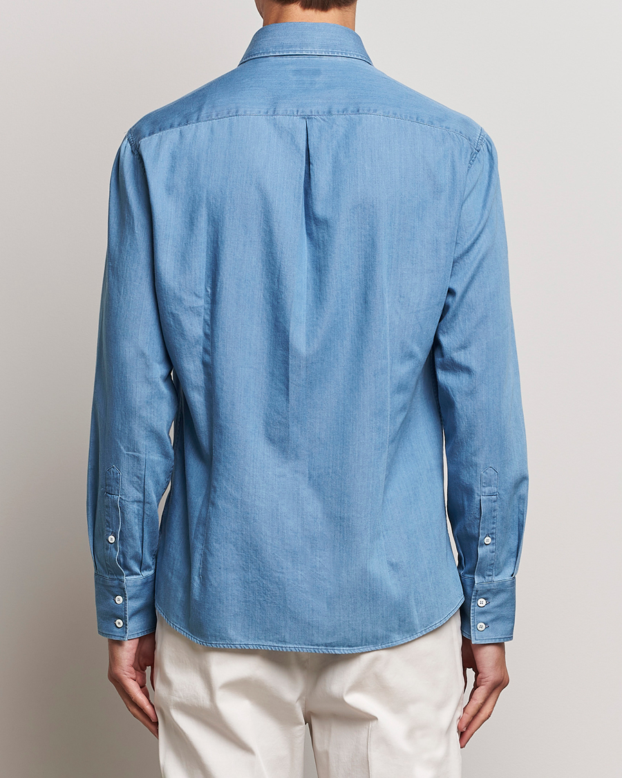 Hombres | Camisas | Brunello Cucinelli | Slim Fit Denim Shirt Indigo Blue