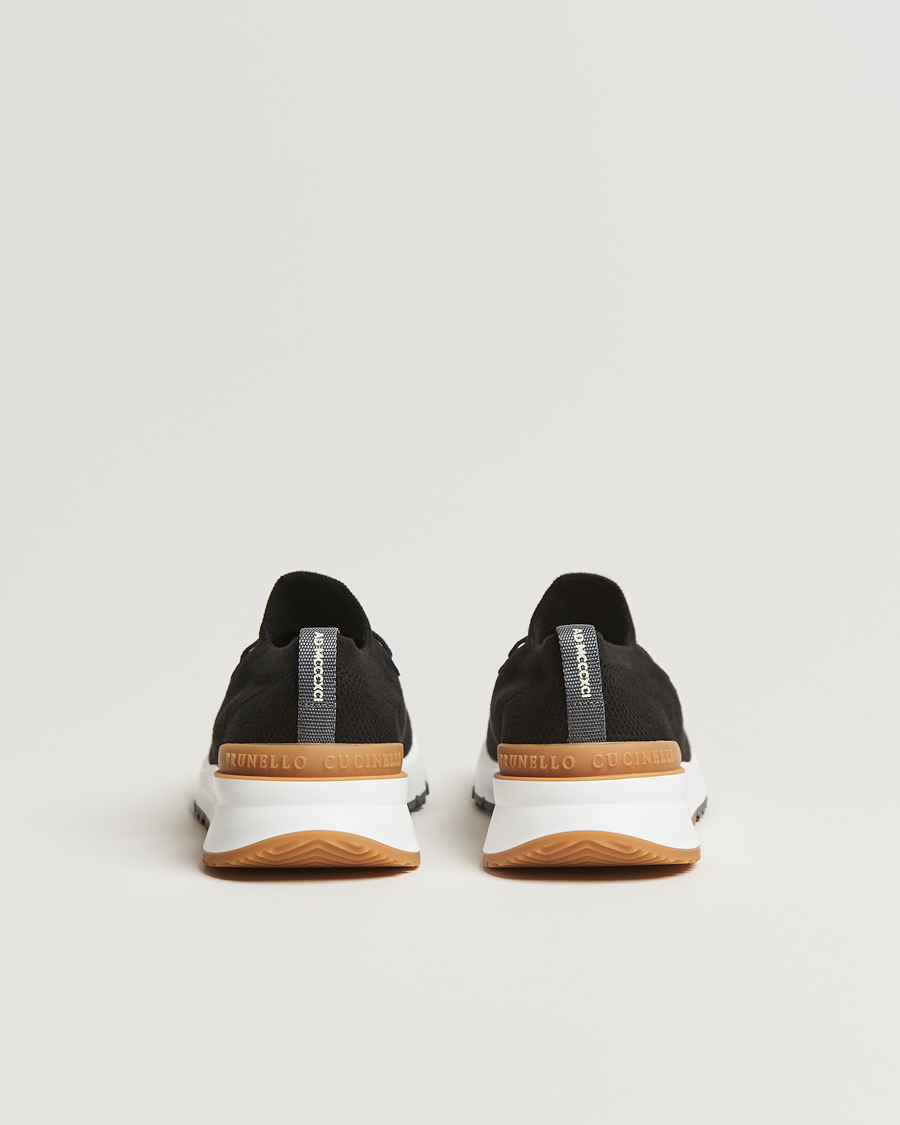 Hombres | Brunello Cucinelli Flannel Running Sneakers Black | Brunello Cucinelli | Flannel Running Sneakers Black