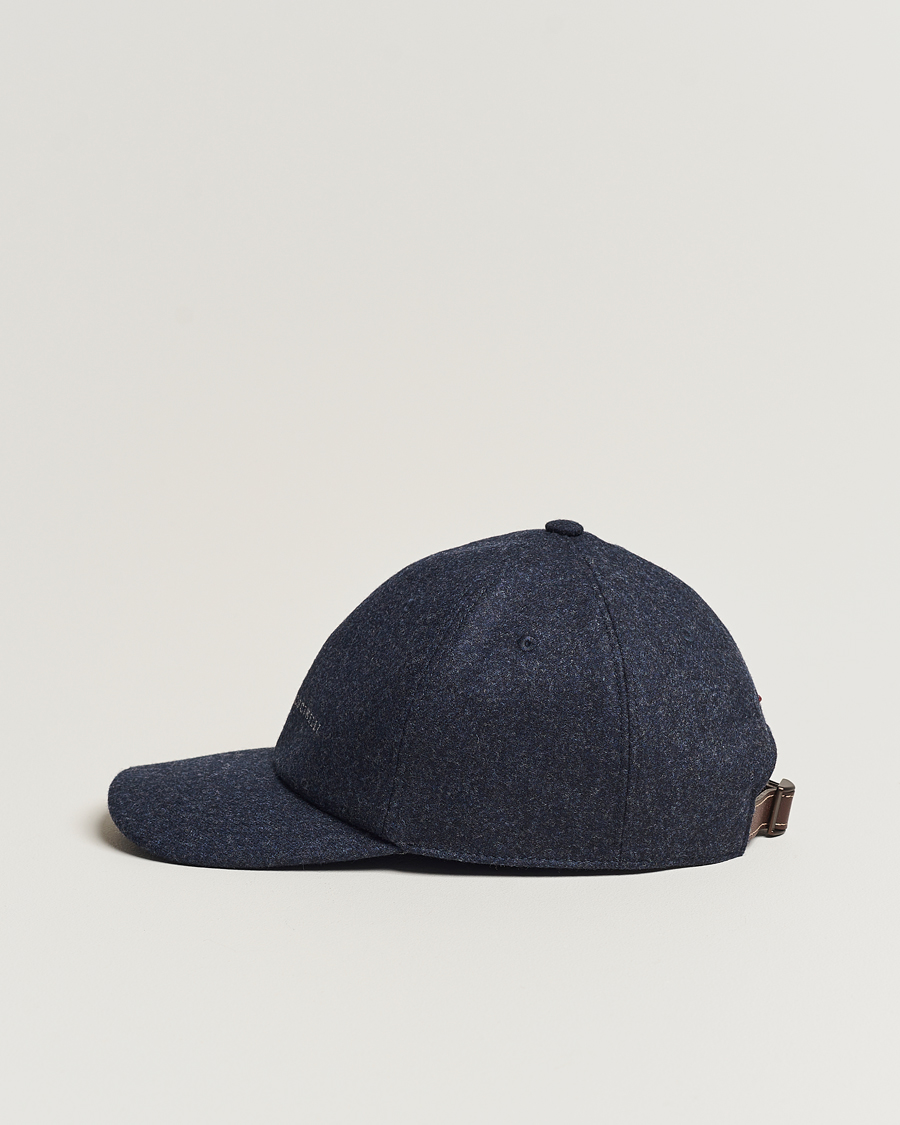 Hombres | Brunello Cucinelli Flannel Baseball Cap Navy | Brunello Cucinelli | Flannel Baseball Cap Navy