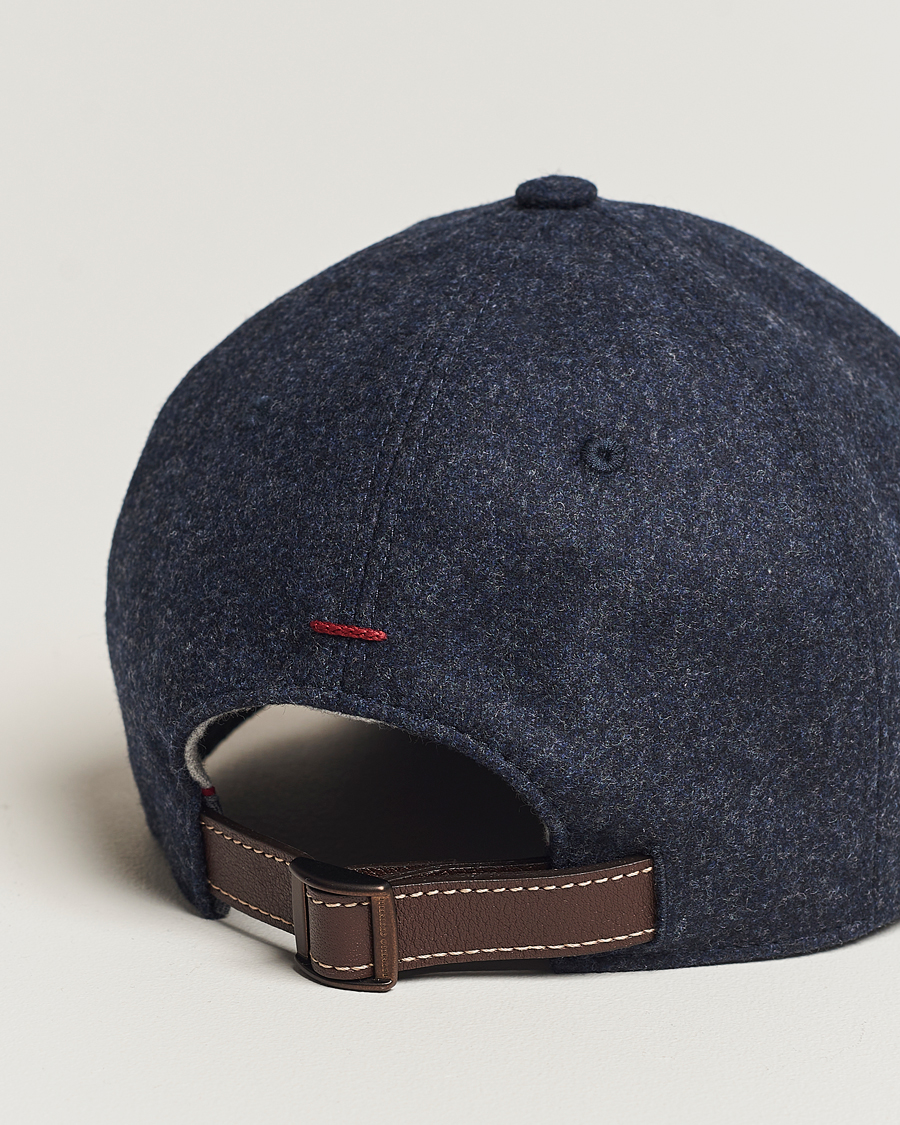 Hombres | Brunello Cucinelli Flannel Baseball Cap Navy | Brunello Cucinelli | Flannel Baseball Cap Navy