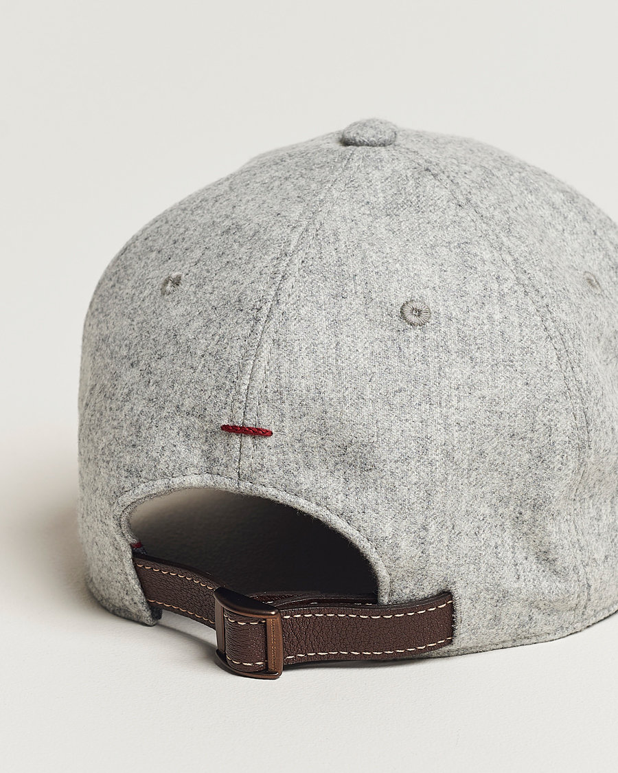 Hombres | Brunello Cucinelli Flannel Baseball Cap Light Grey | Brunello Cucinelli | Flannel Baseball Cap Light Grey