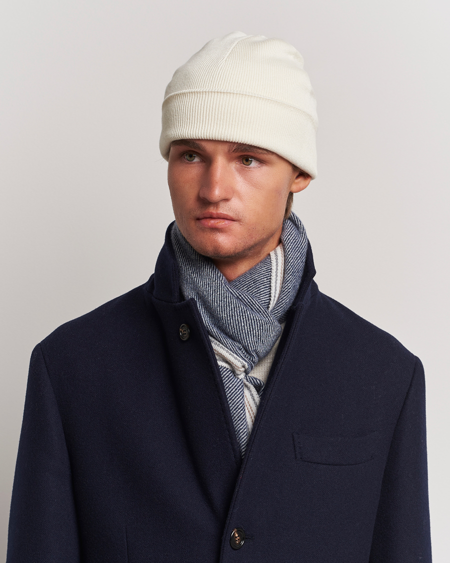 Hombres | Brunello Cucinelli Cashmere Beanie Off White | Brunello Cucinelli | Cashmere Beanie Off White