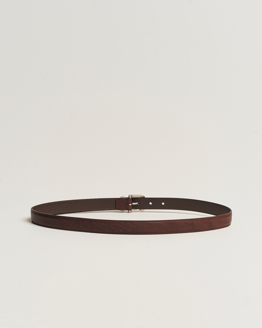 Hombres | Brunello Cucinelli Narrow Belt Brown Calf | Brunello Cucinelli | Narrow Belt Brown Calf