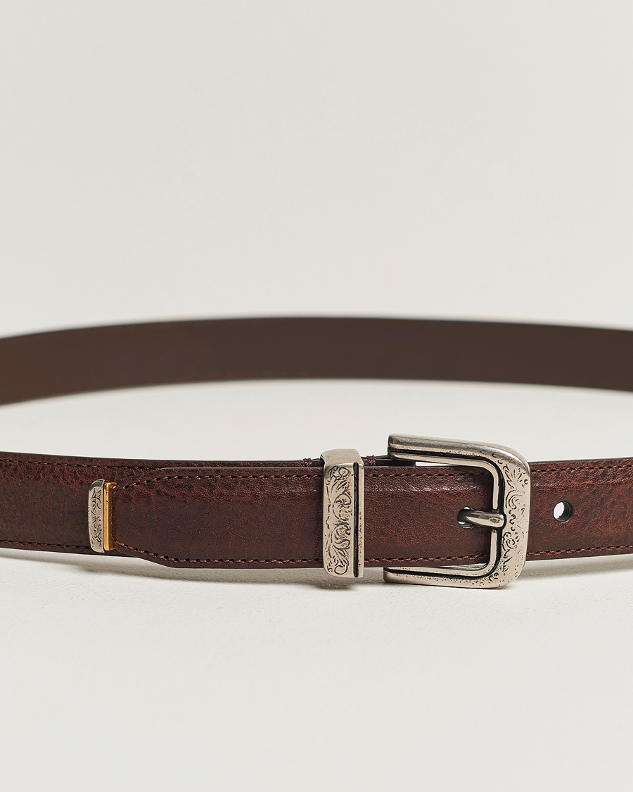 Hombres | Brunello Cucinelli Narrow Belt Brown Calf | Brunello Cucinelli | Narrow Belt Brown Calf