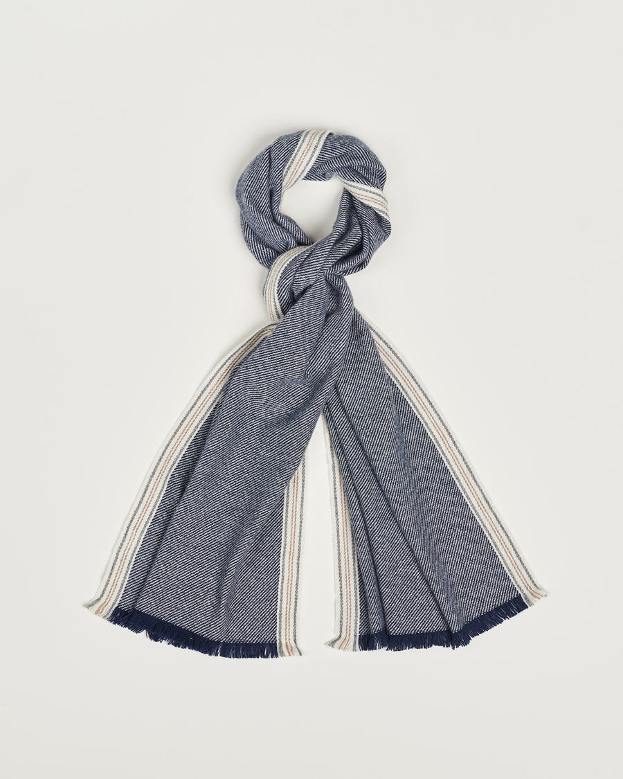 Hombres | Brunello Cucinelli Cashmere Scarf Denim Blue | Brunello Cucinelli | Cashmere Scarf Denim Blue