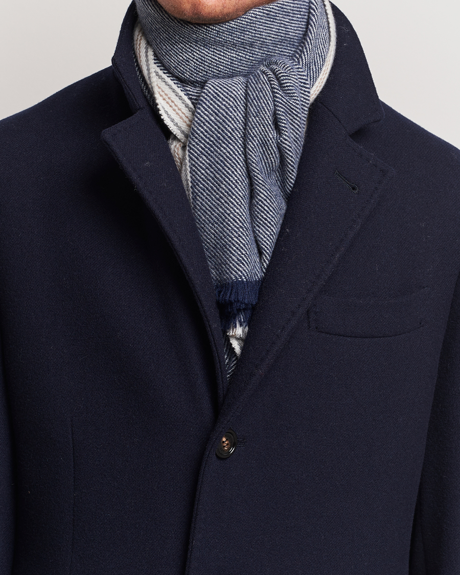 Hombres | Brunello Cucinelli Cashmere Scarf Denim Blue | Brunello Cucinelli | Cashmere Scarf Denim Blue
