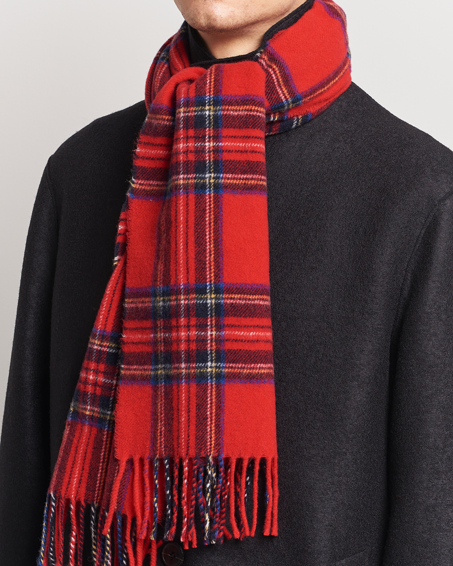Hombres | Morris Arthur Check Scarf  Red | Morris | Arthur Check Scarf  Red