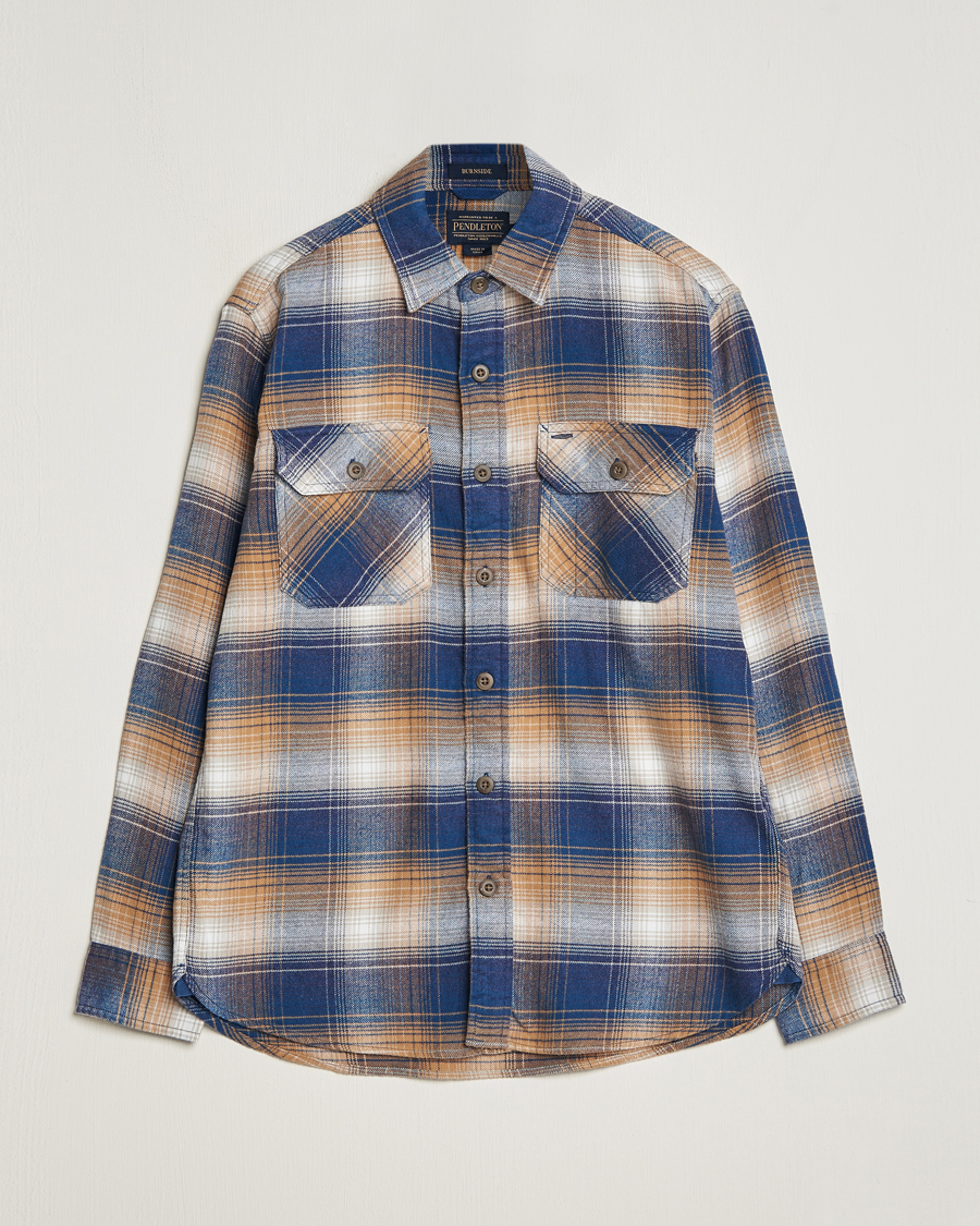 Hombres | Camisas | Pendleton | Burnside Flannel Shirt Navy/Tan