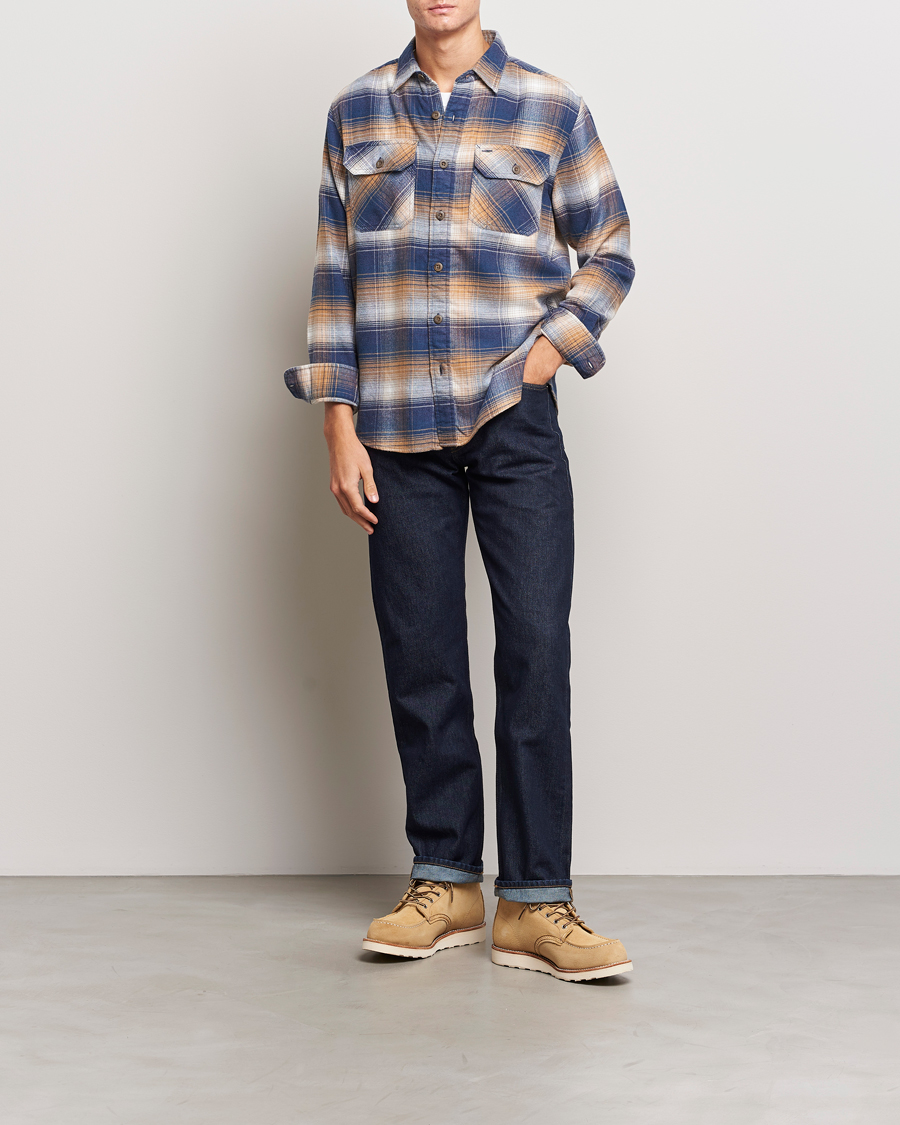 Hombres | Camisas | Pendleton | Burnside Flannel Shirt Navy/Tan