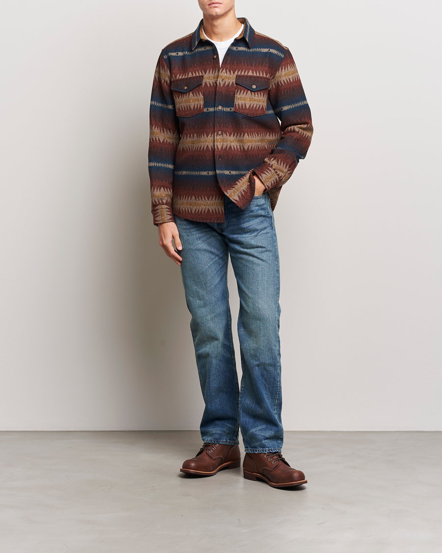 Hombres | Camisas | Pendleton | LA Pine Wool Overshirt Tye River Red