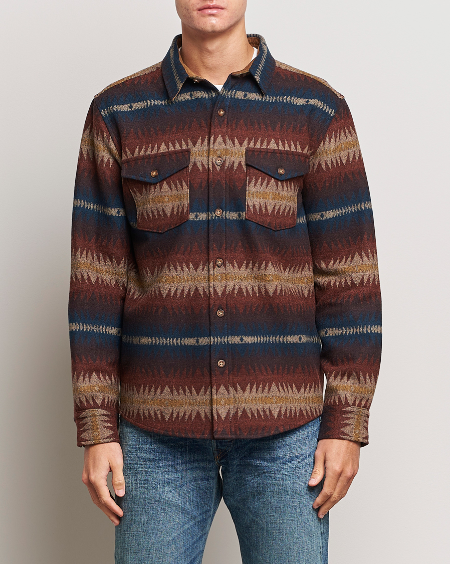 Hombres | Camisas | Pendleton | LA Pine Wool Overshirt Tye River Red