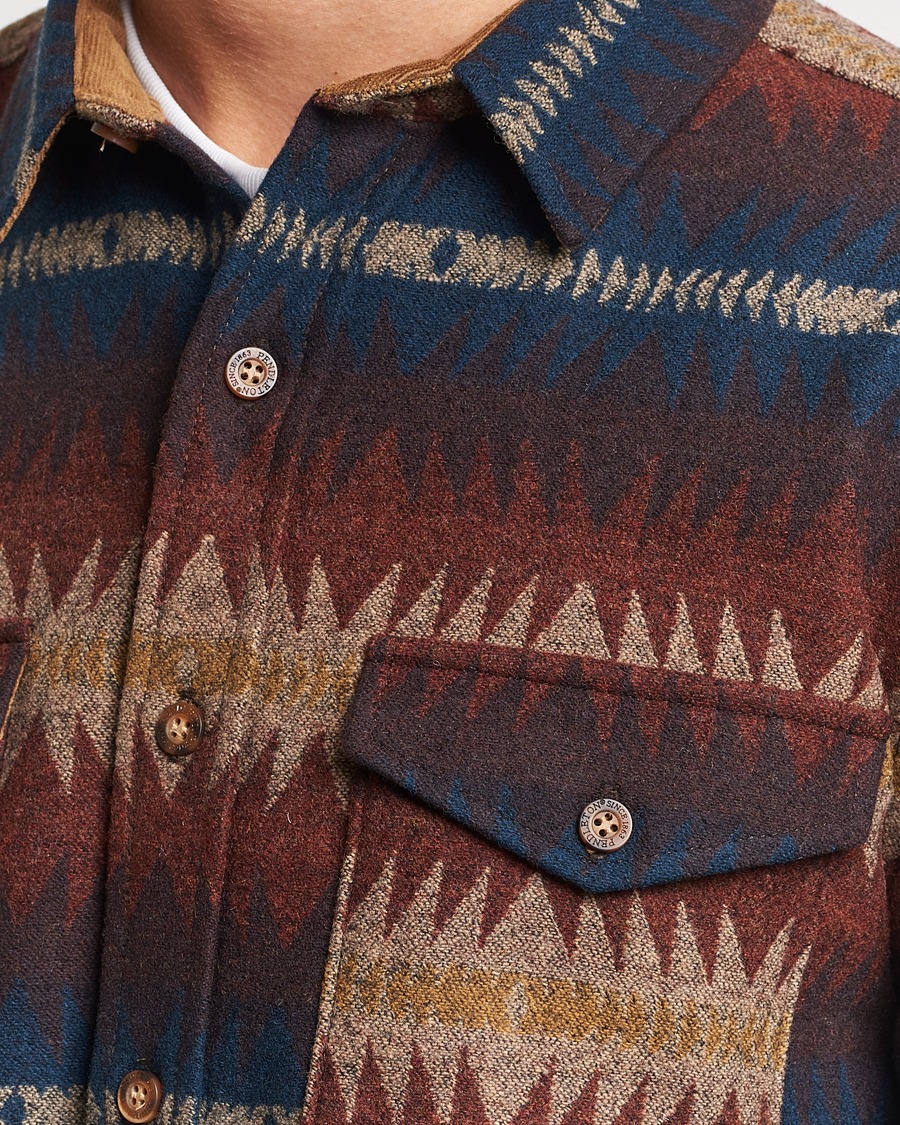 Hombres | Camisas | Pendleton | LA Pine Wool Overshirt Tye River Red