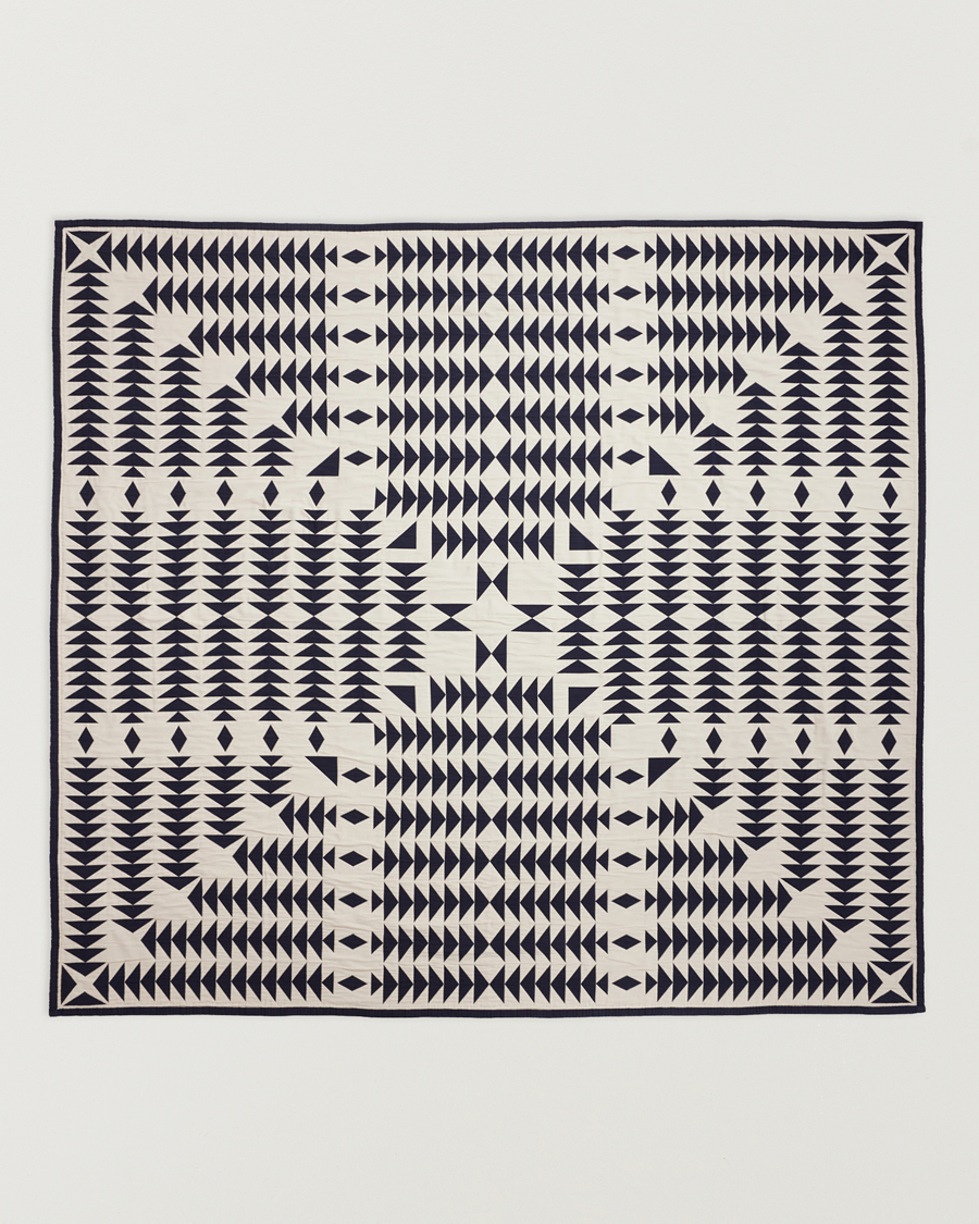 Hombres | Telas | Pendleton | Organic Cotton Matelasse Blanket Midnight Nova