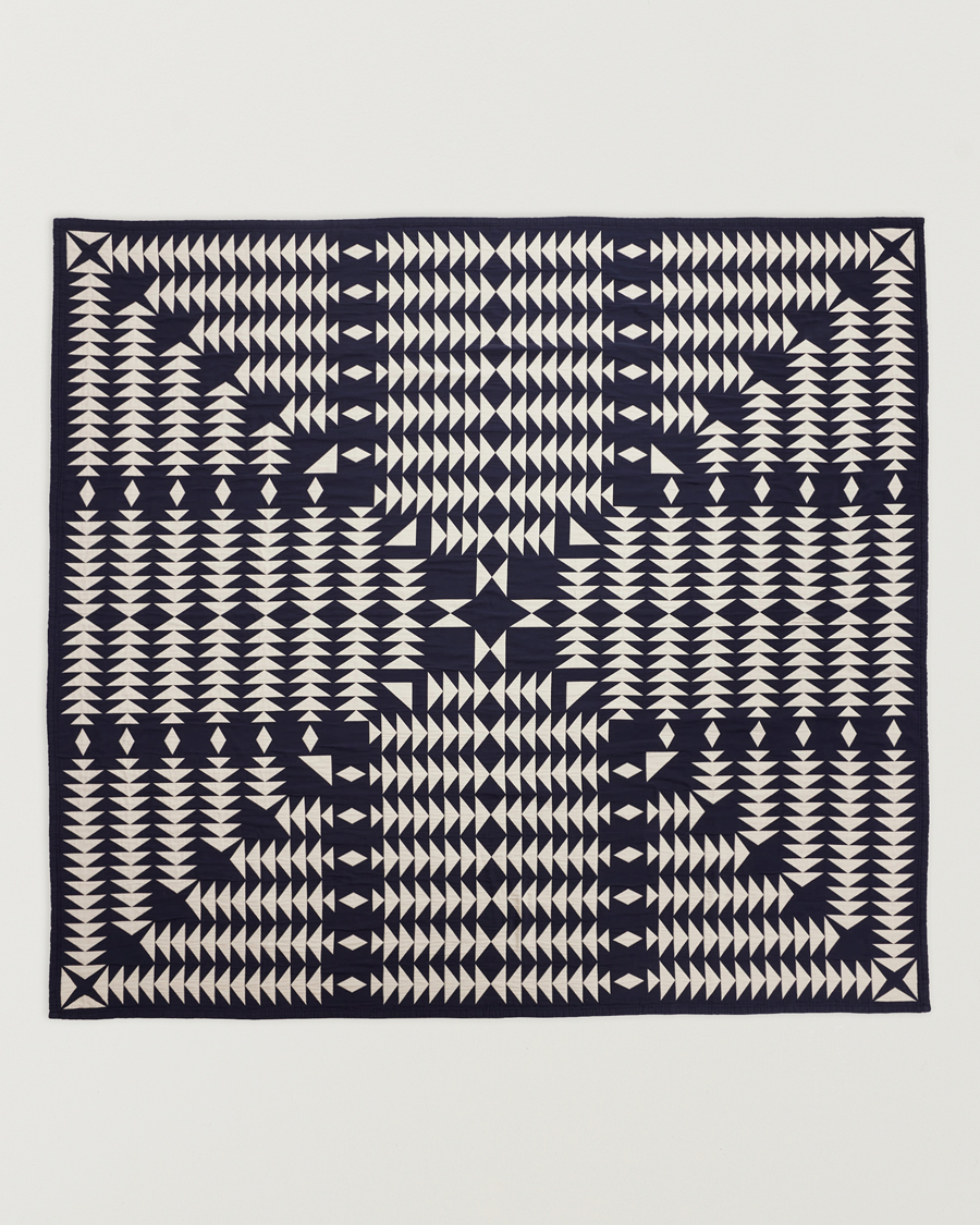 Hombres | Telas | Pendleton | Organic Cotton Matelasse Blanket Midnight Nova