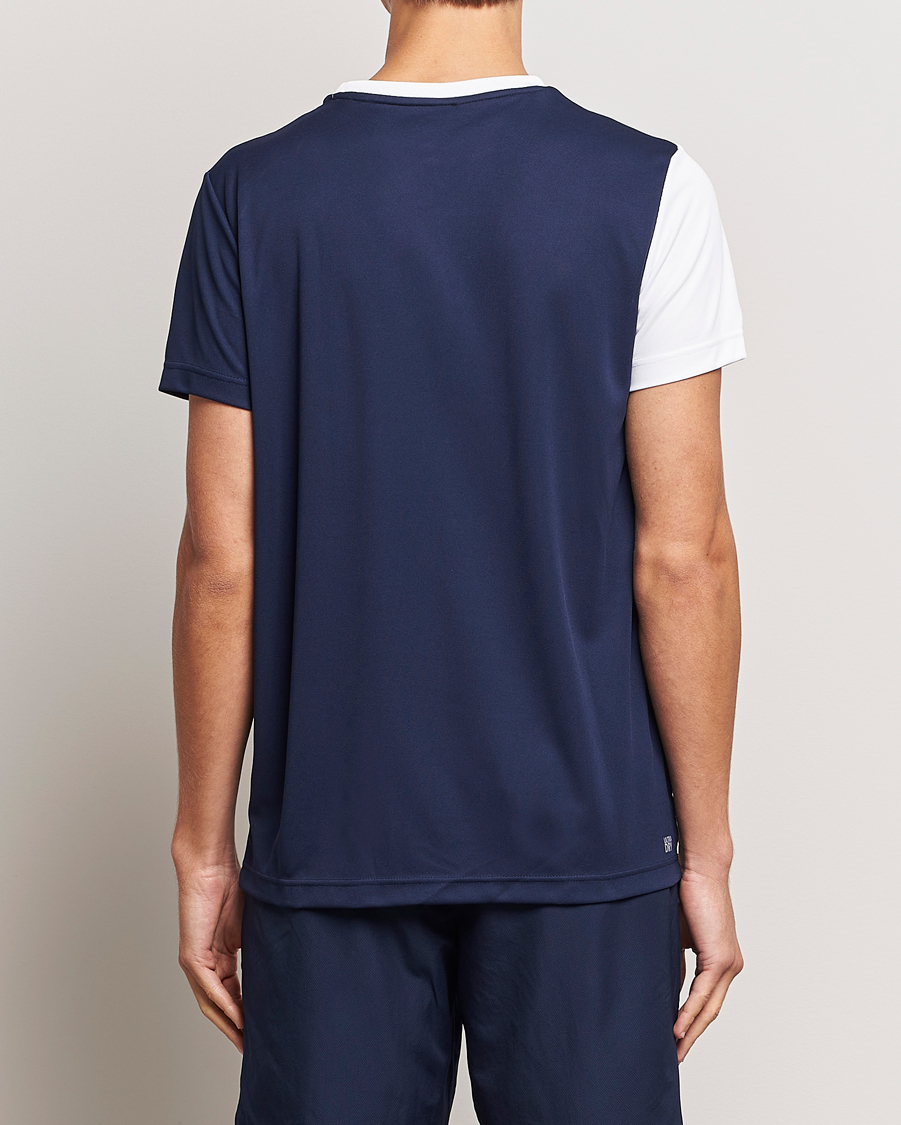 Hombres | Camisetas | Lacoste Sport | Performance Colourblocked T-Shirt White/Navy