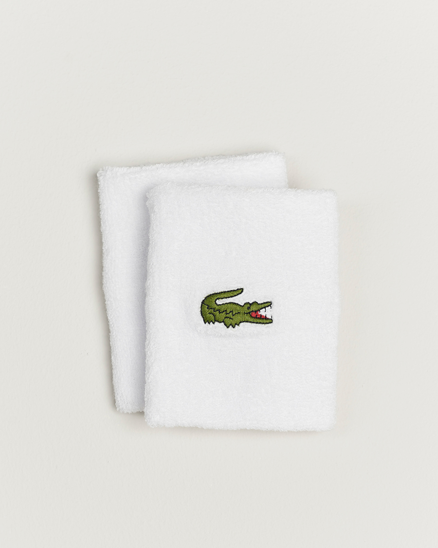Hombres | Lacoste Sport 2-Pack Logo Wristband White | Lacoste Sport | 2-Pack Logo Wristband White
