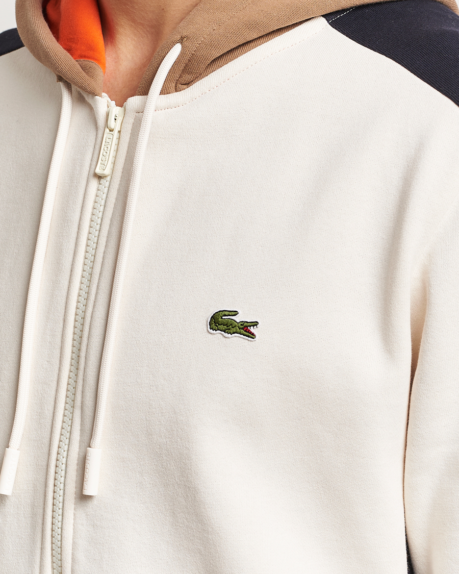 Hombres | Jerséis y prendas de punto | Lacoste | Colorblocked Full Zip Hoodie Lapland/Cookie
