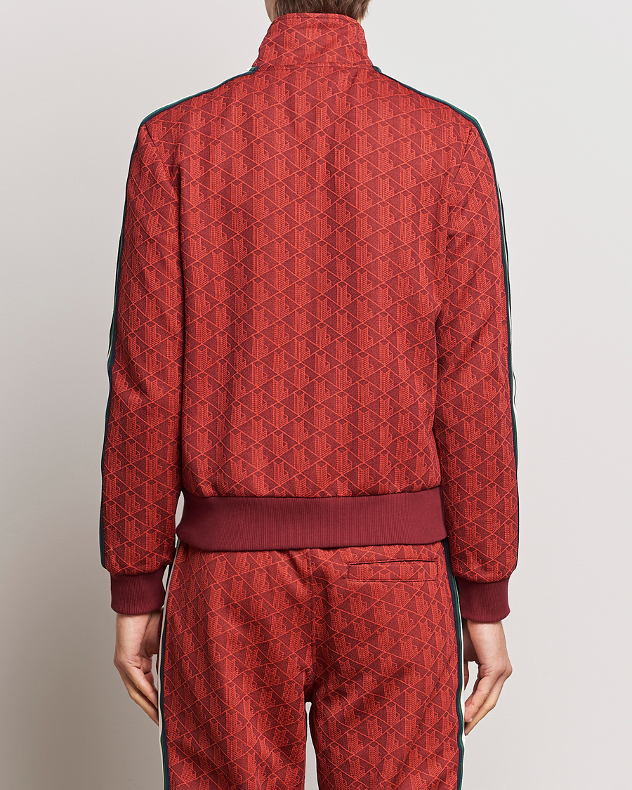 Hombres | Jerséis y prendas de punto | Lacoste | Monogram Full Zip Track Jacket Pinot/Red