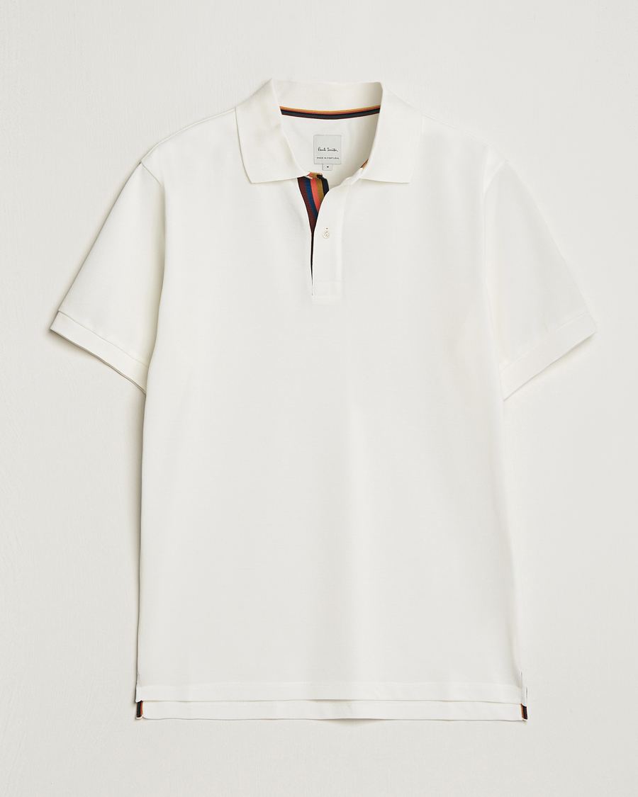 Hombres | Polos | Paul Smith | Placket Stripe Polo White
