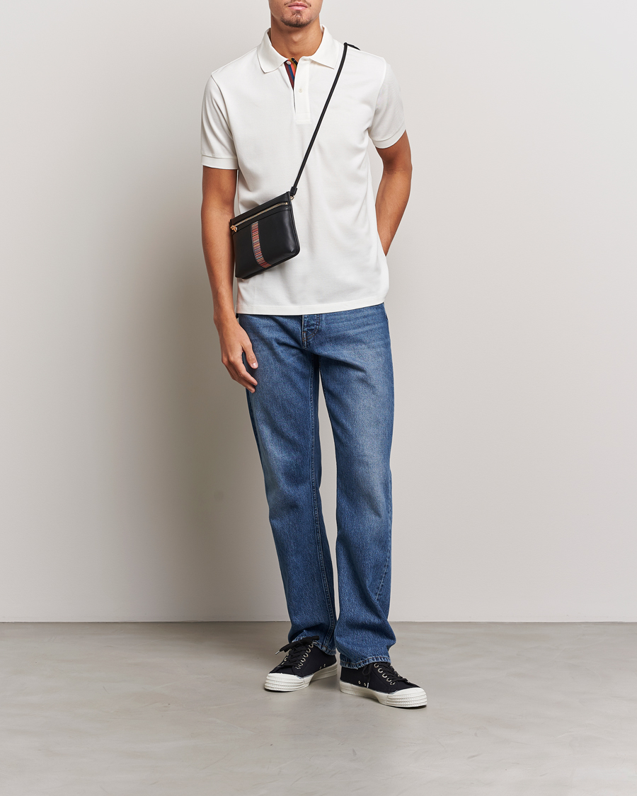 Hombres | Polos | Paul Smith | Placket Stripe Polo White