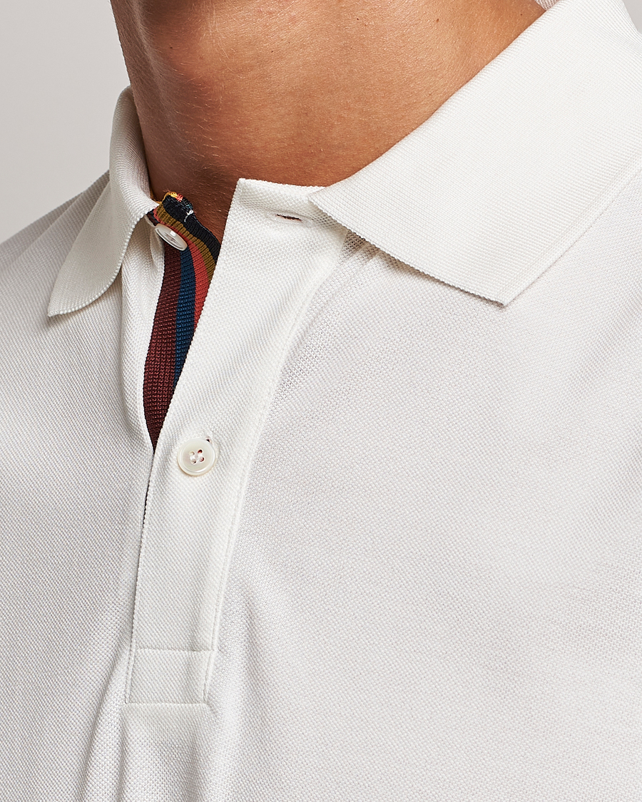 Hombres | Polos | Paul Smith | Placket Stripe Polo White