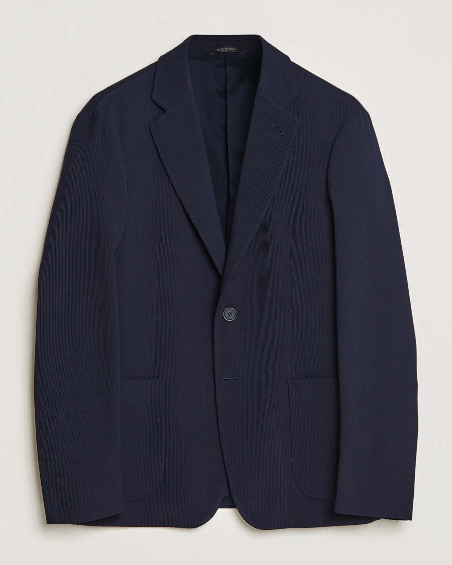 Hombres | Blazers | Giorgio Armani | Wool Stretch Blazer Navy