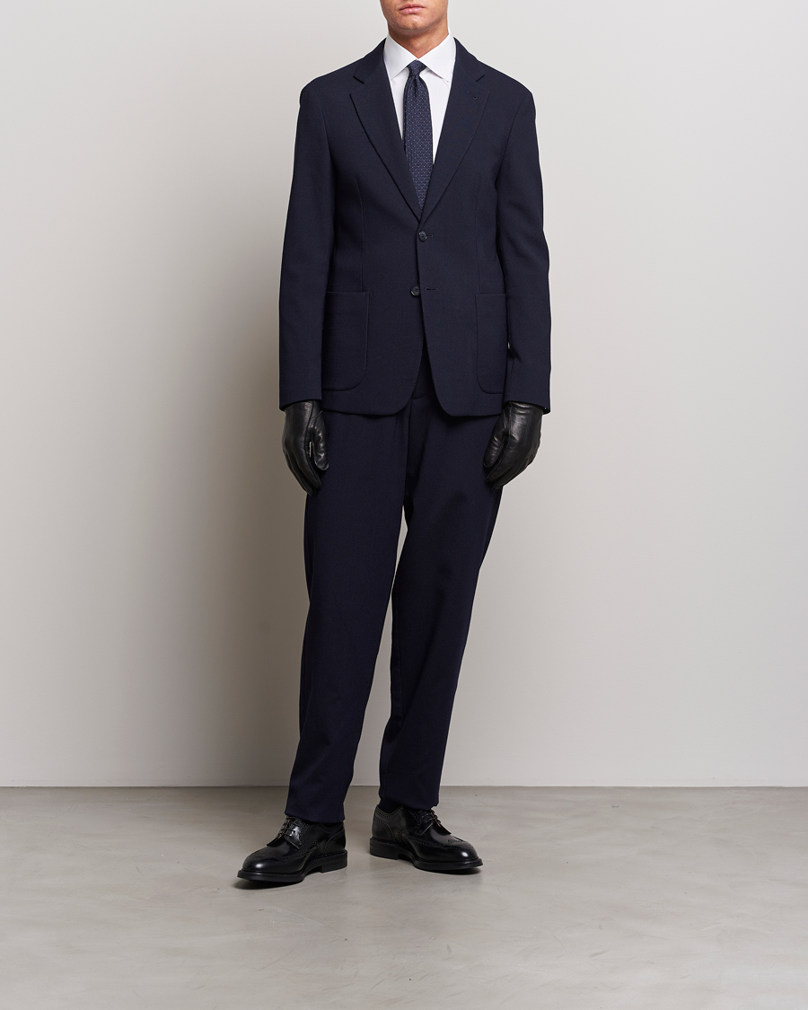 Hombres | Blazers | Giorgio Armani | Wool Stretch Blazer Navy