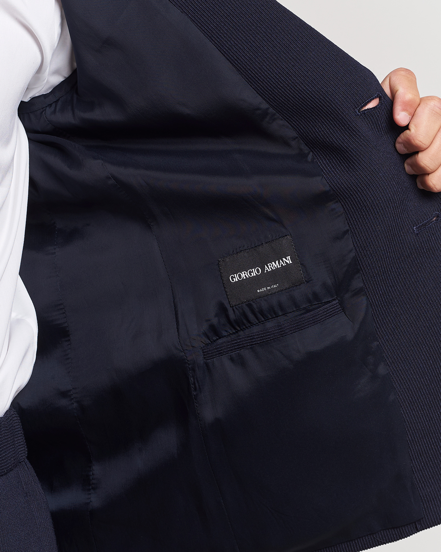 Hombres | Blazers | Giorgio Armani | Wool Stretch Blazer Navy