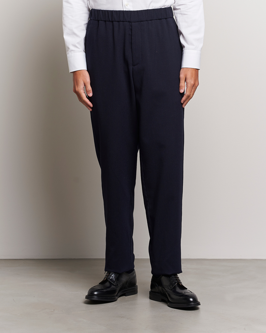 Hombres | Pantalones | Giorgio Armani | Wool Stretch Trousers Navy