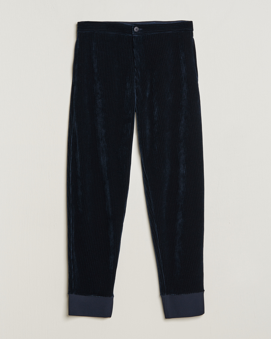 Hombres | Pantalones | Giorgio Armani | Jersey Corduroy Pants Navy