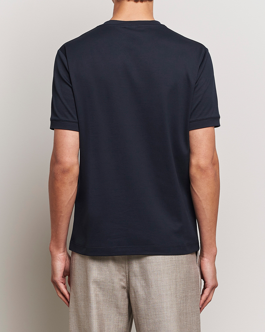 Hombres | Camisetas | Giorgio Armani | Embroidered Signature T-Shirt Navy